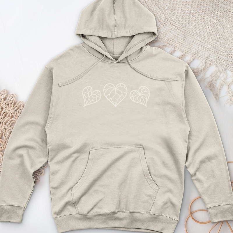 Anthurium Plant Midweight Hooded Sweatshirt