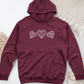 Anthurium Plant Midweight Hooded Sweatshirt
