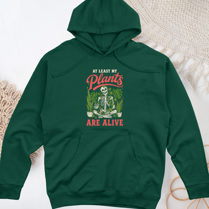 At Least My Plants Are Alive Midweight Hooded Sweatshirt