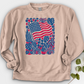Boho American Flag With Houseplants Crewneck