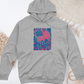 Boho American Flag With Houseplants Midweight Hooded Sweatshirt