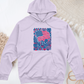 Boho American Flag With Houseplants Midweight Hooded Sweatshirt