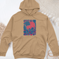 Boho American Flag With Houseplants Midweight Hooded Sweatshirt