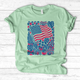 Boho American Flag With Houseplants T-Shirt