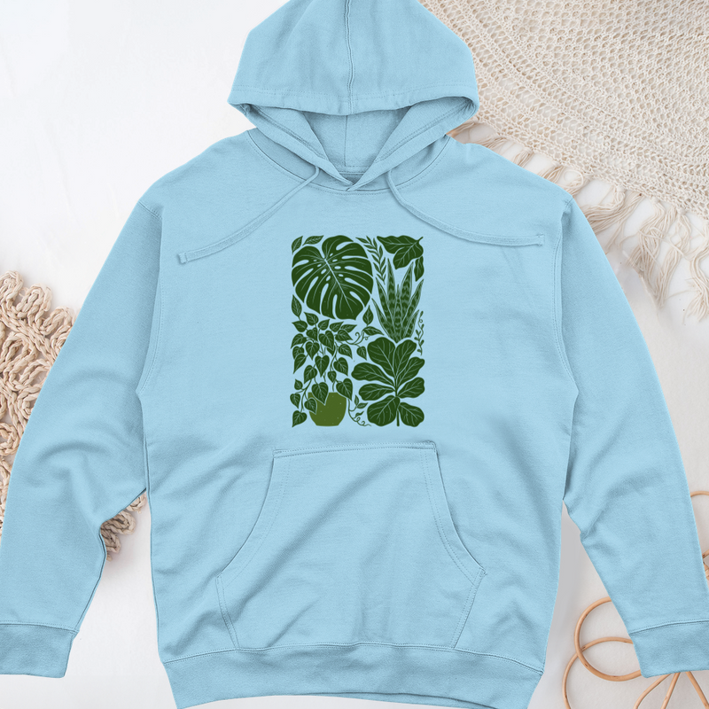 Botanical Indoor Leaf Midweight Hooded Sweatshirt