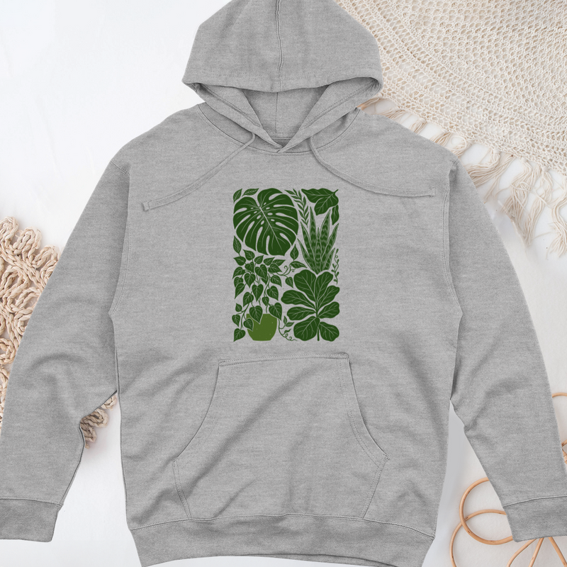Botanical Indoor Leaf Midweight Hooded Sweatshirt