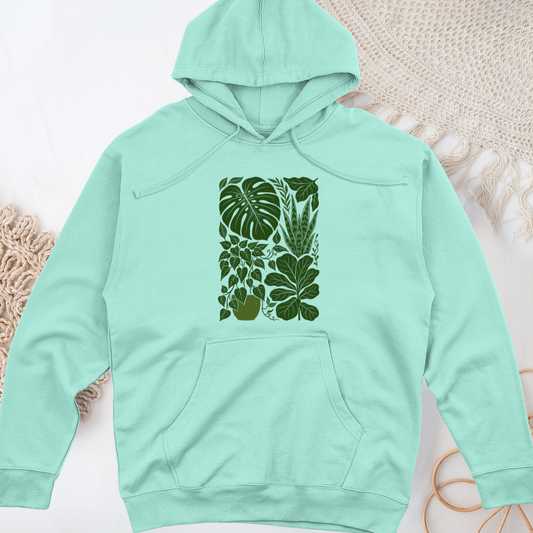 Botanical Indoor Leaf Midweight Hooded Sweatshirt
