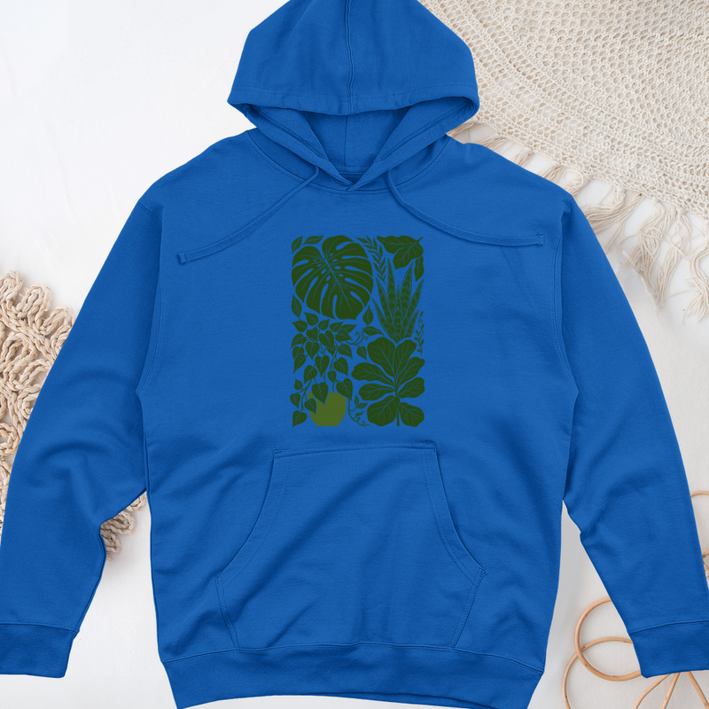 Botanical Indoor Leaf Midweight Hooded Sweatshirt