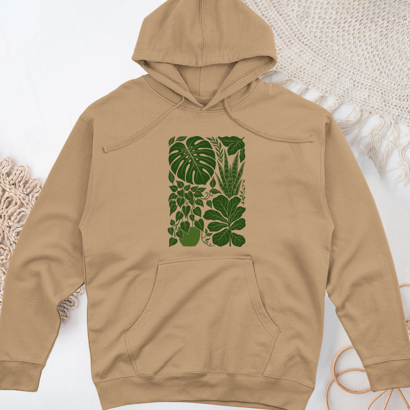 Botanical Indoor Leaf Midweight Hooded Sweatshirt
