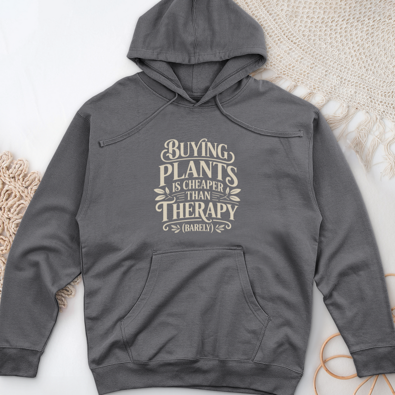 Buying Plants is Cheaper Midweight Hooded Sweatshirt