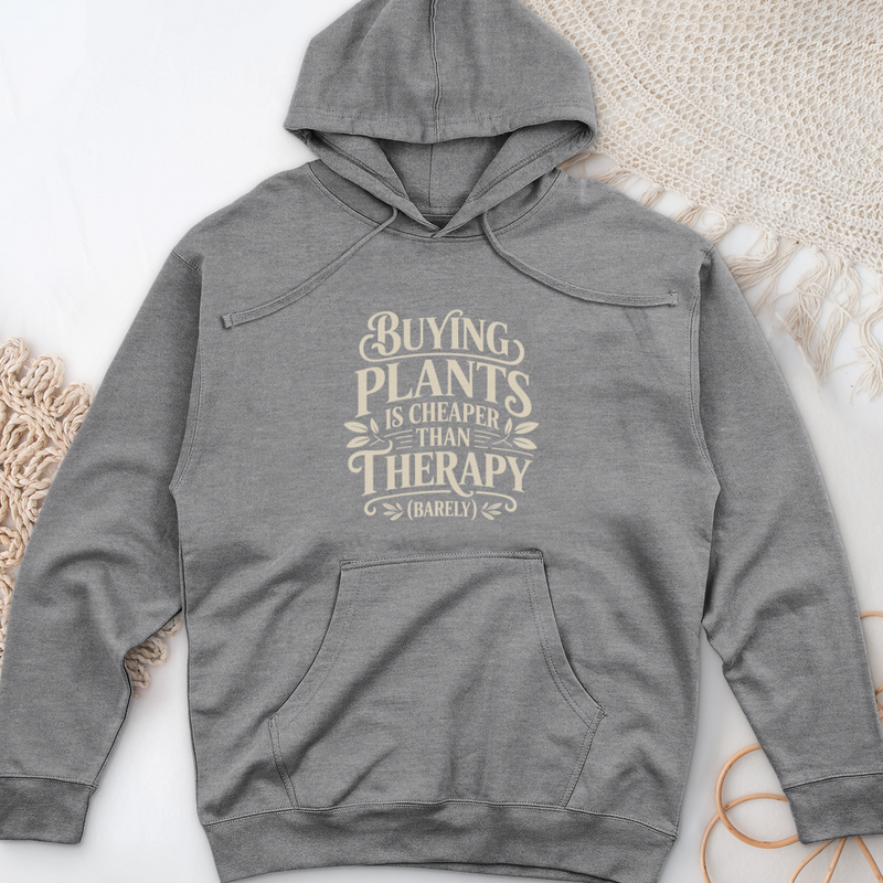 Buying Plants is Cheaper Midweight Hooded Sweatshirt