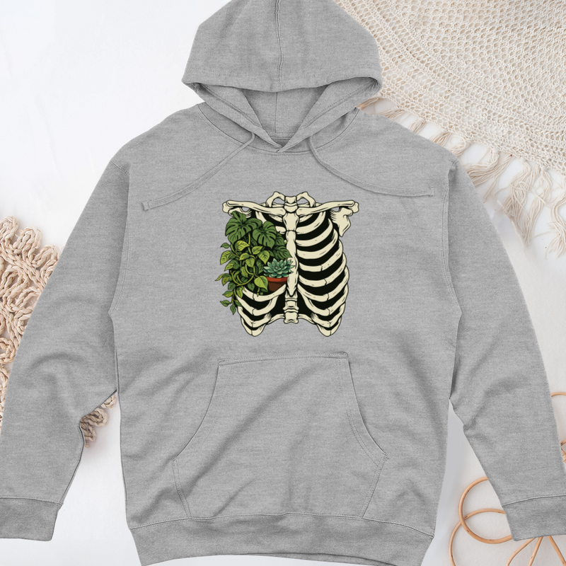 Green Hearted Midweight Hooded Sweatshirt
