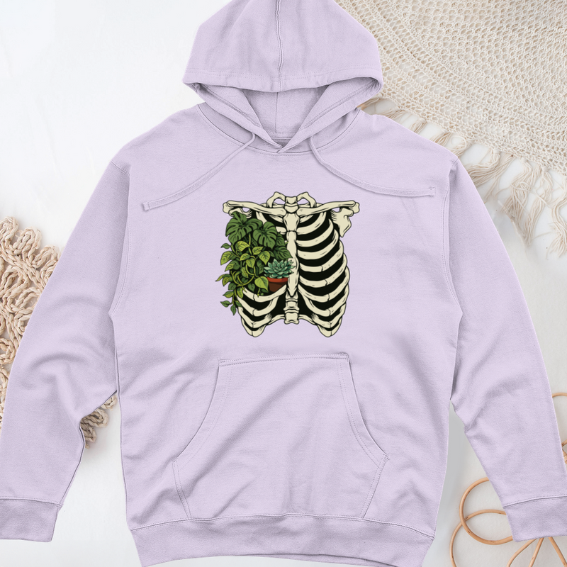 Green Hearted Midweight Hooded Sweatshirt