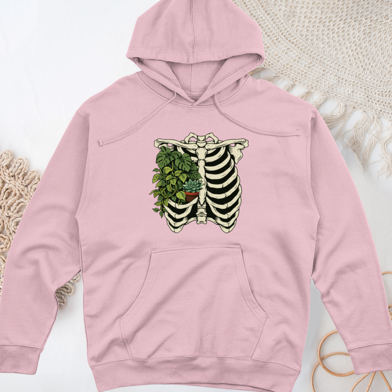 Green Hearted Midweight Hooded Sweatshirt