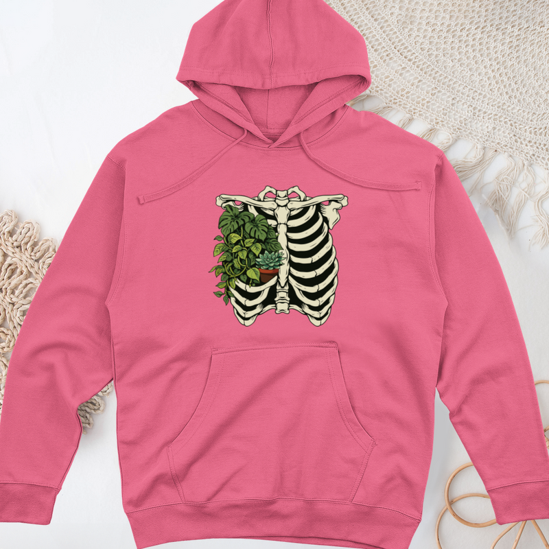 Green Hearted Midweight Hooded Sweatshirt