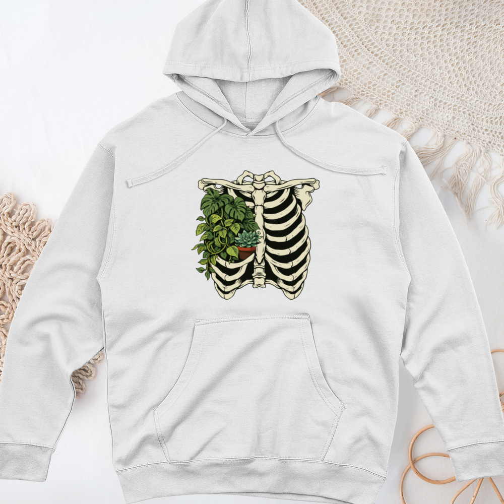 Green Hearted Midweight Hooded Sweatshirt