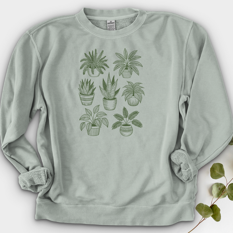 Hand Drawn Botanical Plant Crewneck