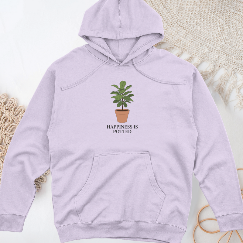 Happiness Is Potted Midweight Hooded Sweatshirt