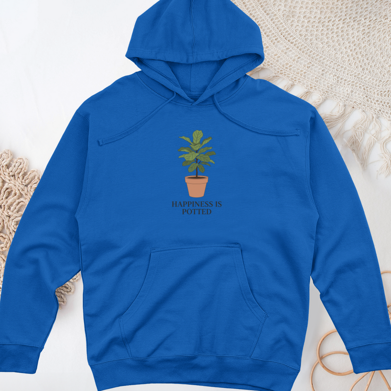 Happiness Is Potted Midweight Hooded Sweatshirt
