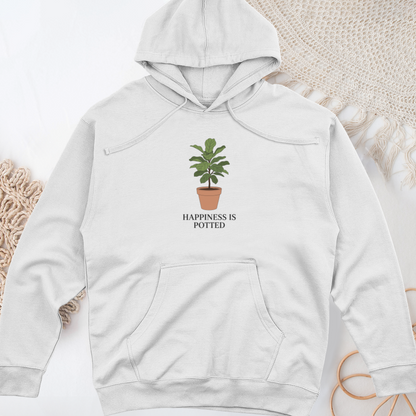 Happiness Is Potted Midweight Hooded Sweatshirt