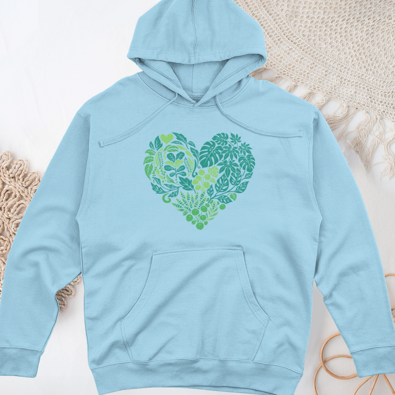 Houseplant Heart Midweight Hooded Sweatshirt