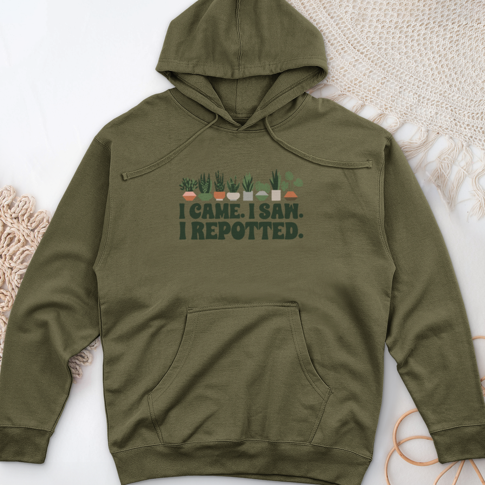 I Came I Saw I Repotted Midweight Hooded Sweatshirt