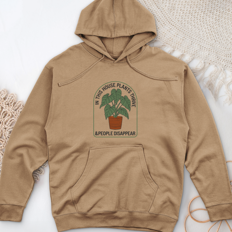 In This House Plants Thrive Midweight Hooded Sweatshirt