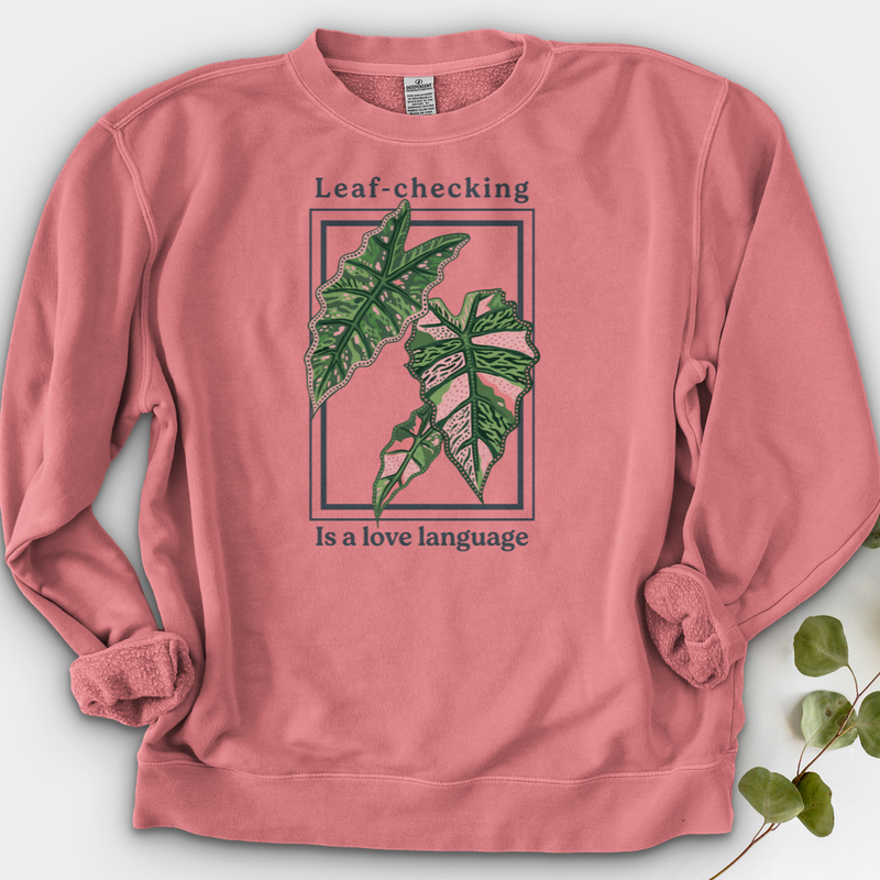 Leaf-Checking Is a Love Language Crewneck