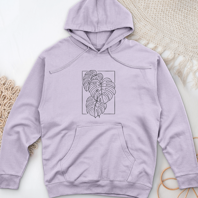 Monstera Deliciosa Midweight Hooded Sweatshirt