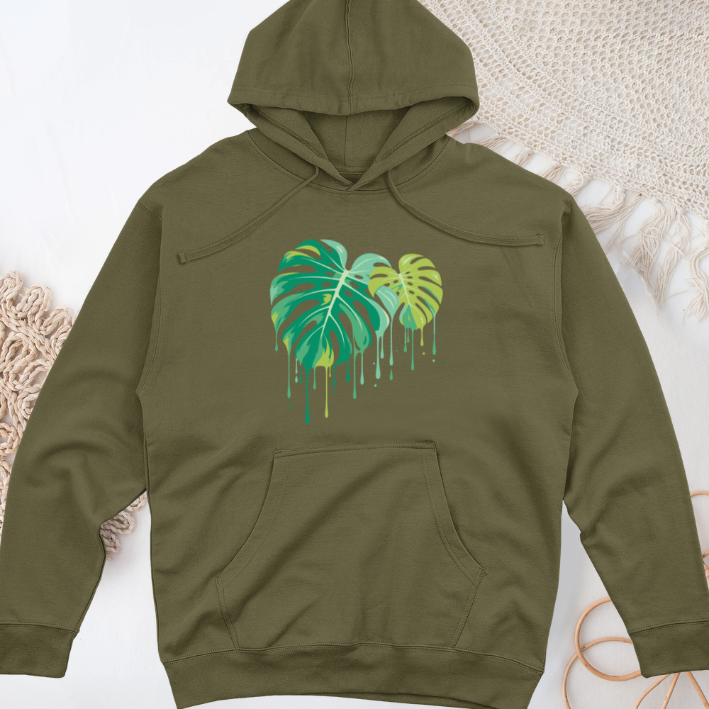 Monstera Dripping Midweight Hooded Sweatshirt
