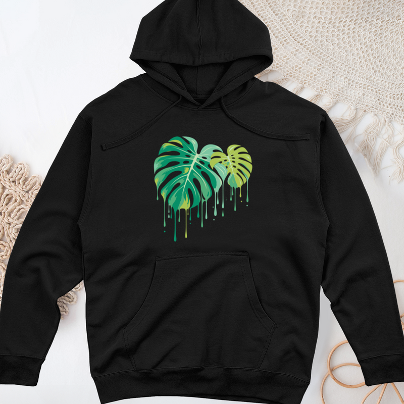 Monstera Dripping Midweight Hooded Sweatshirt