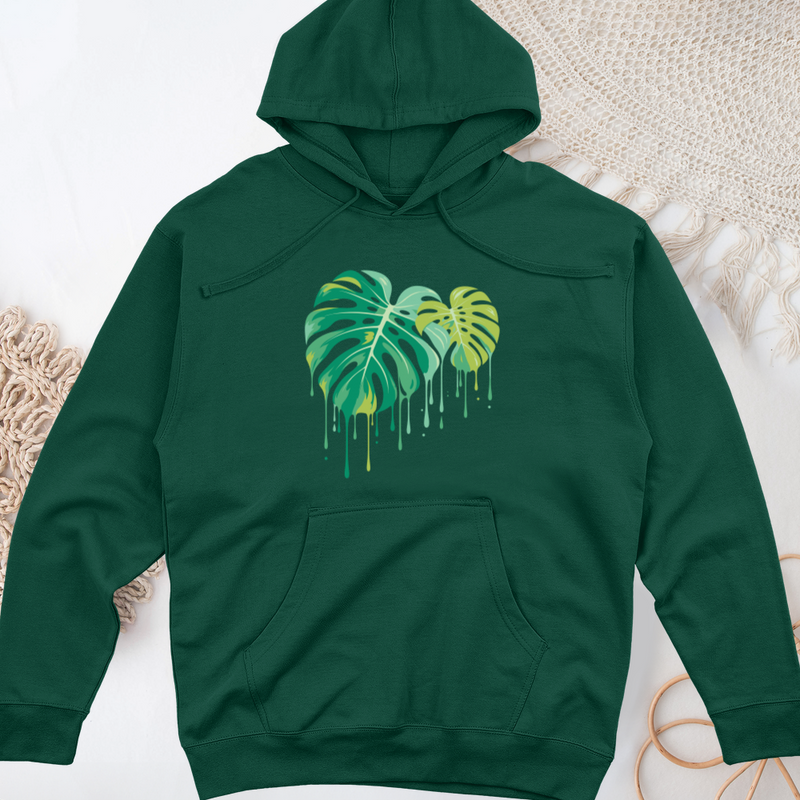 Monstera Dripping Midweight Hooded Sweatshirt