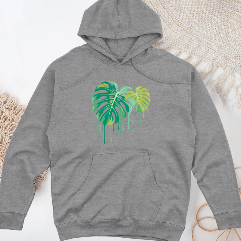 Monstera Dripping Midweight Hooded Sweatshirt