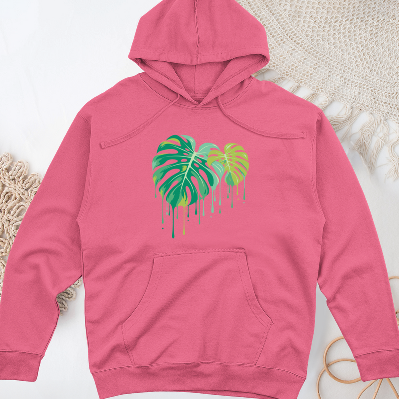 Monstera Dripping Midweight Hooded Sweatshirt
