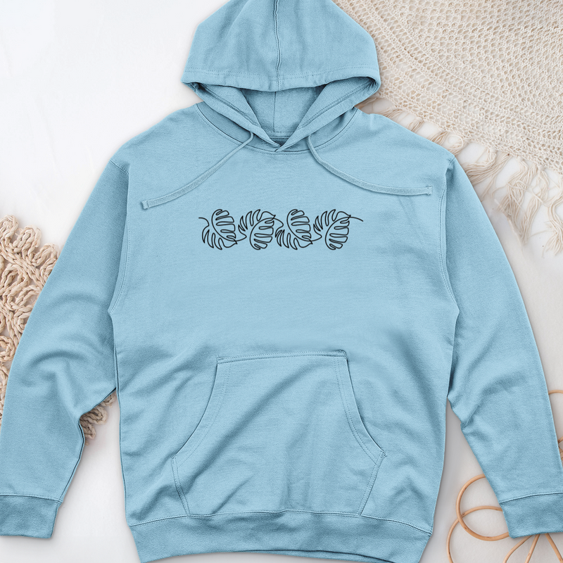 Monstera Flow Midweight Hooded Sweatshirt