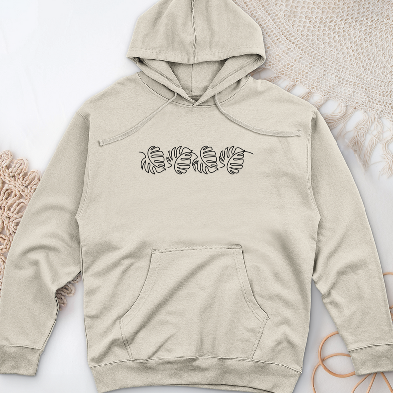 Monstera Flow Midweight Hooded Sweatshirt