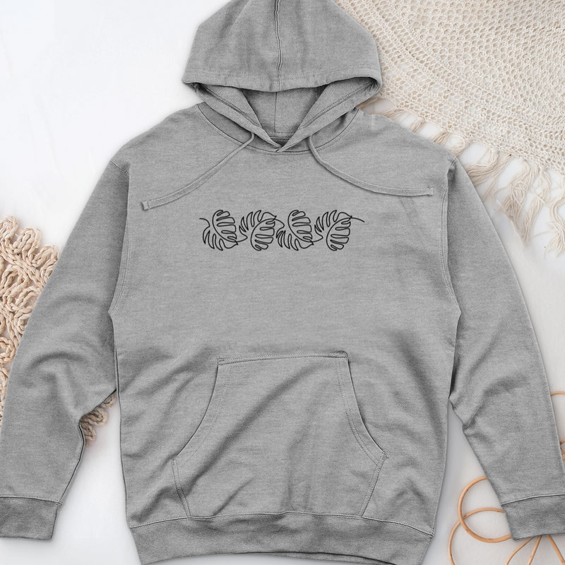 Monstera Flow Midweight Hooded Sweatshirt