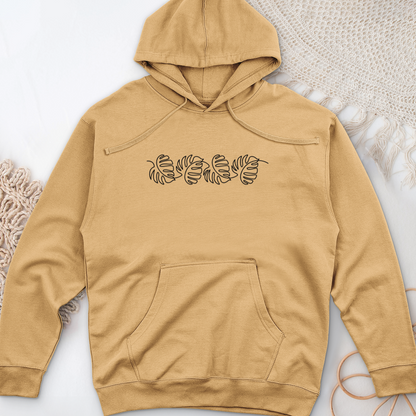 Monstera Flow Midweight Hooded Sweatshirt
