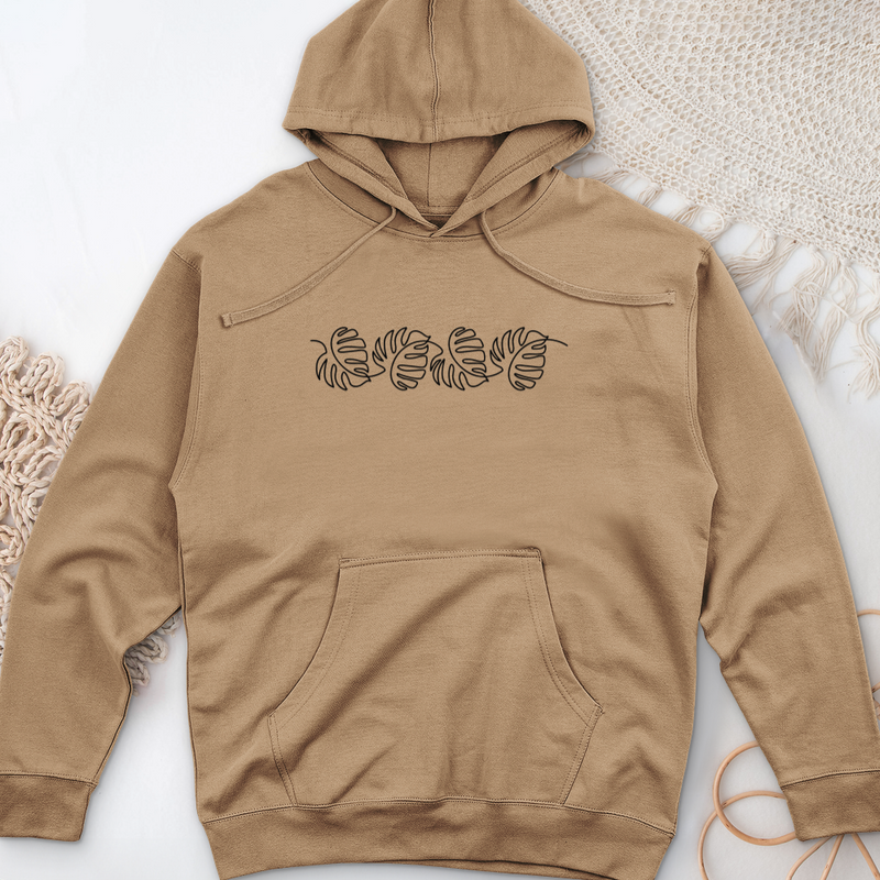 Monstera Flow Midweight Hooded Sweatshirt