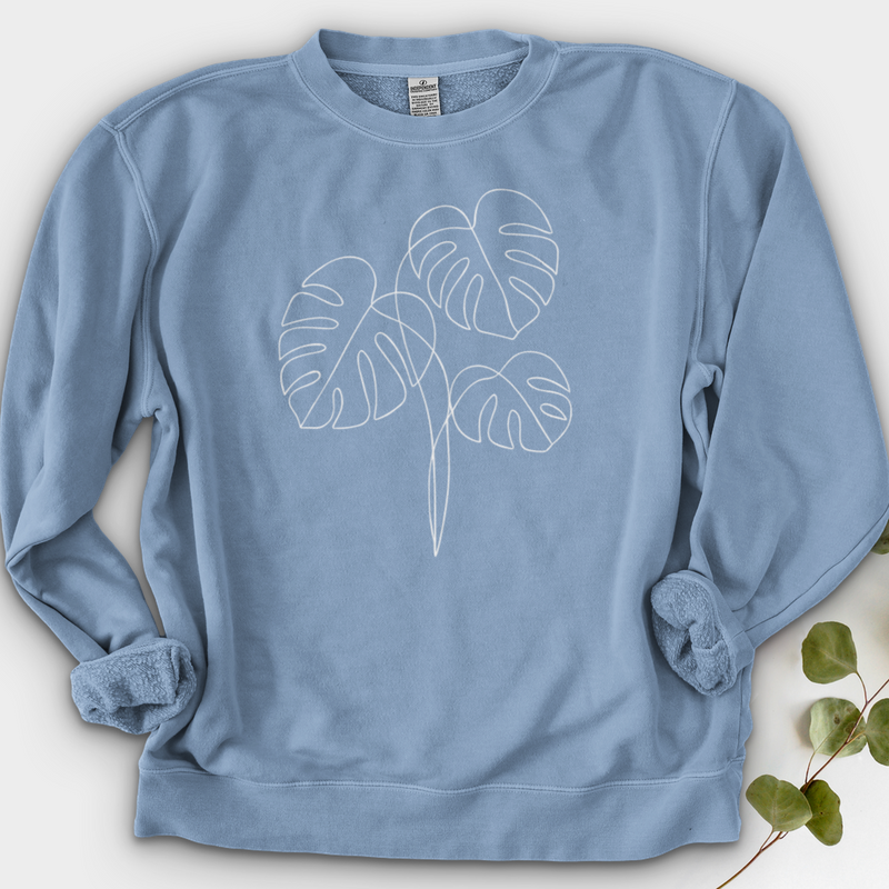 Monstera Line Art Crewneck