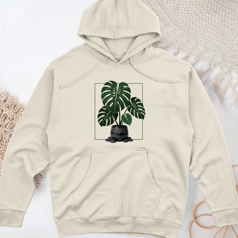 Monstera Majesty Midweight Hooded Sweatshirt
