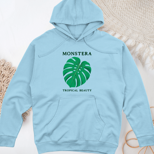 Monstera Tropical Beauty Midweight Hooded Sweatshirt