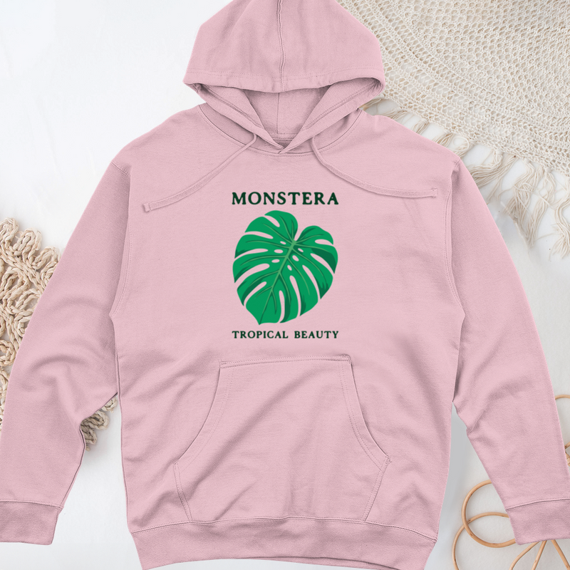 Monstera Tropical Beauty Midweight Hooded Sweatshirt