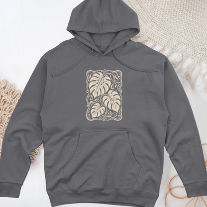 Monstera Whimsy Midweight Hooded Sweatshirt