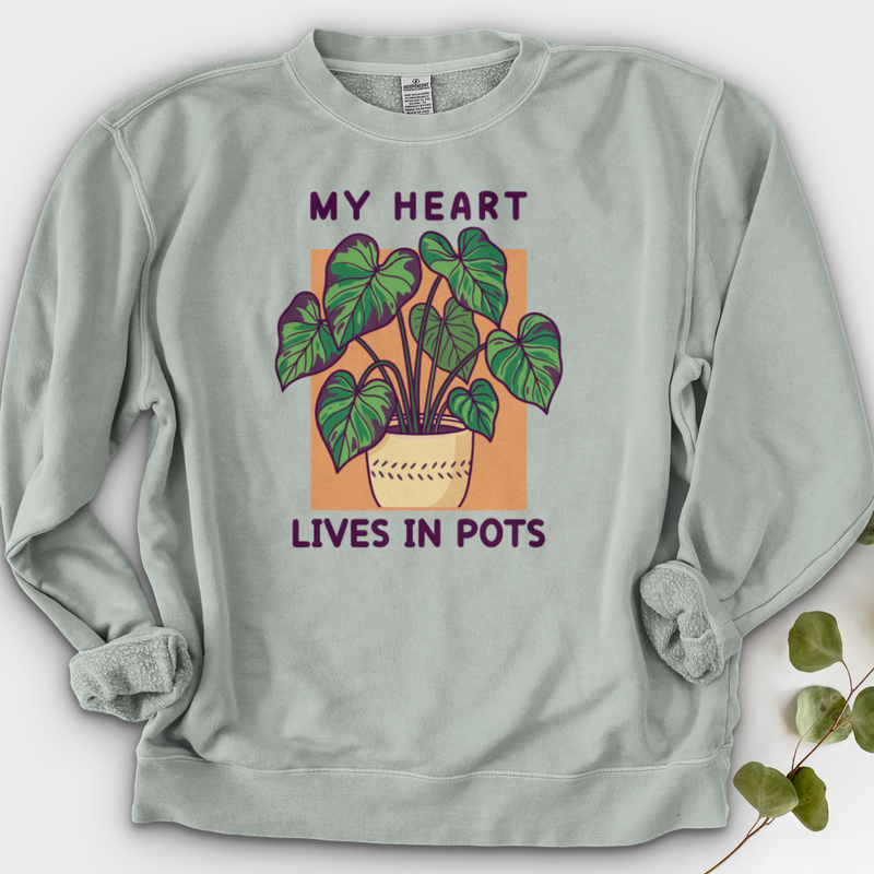My Heart Lives in Pots Crewneck
