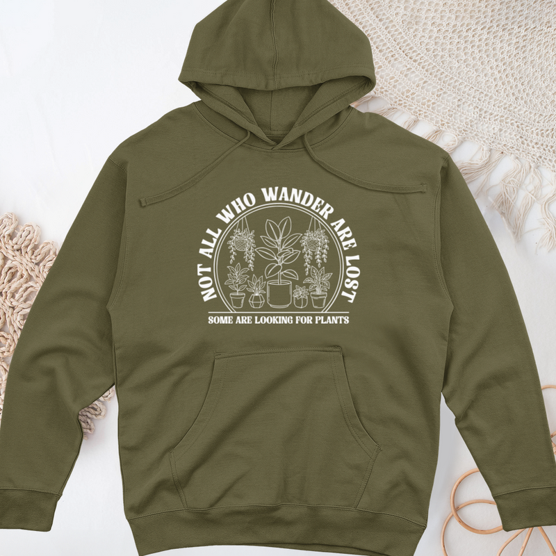 Not All Who Wander are Lost Midweight Hooded Sweatshirt