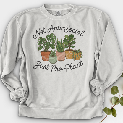 Not Anti-Social Just Pro-Plant Crewneck