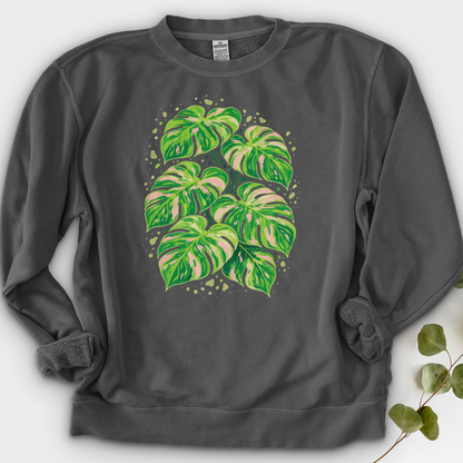 Pink Monstera Crewneck