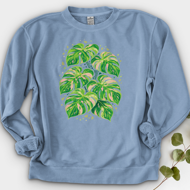 Pink Monstera Crewneck