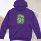 Pink Monstera Midweight Hooded Sweatshirt